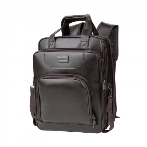 hybrid briefcase backpack leather
